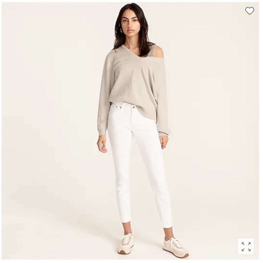 J.Crew 8" toothpick jean in white Size 26T TALL NWT